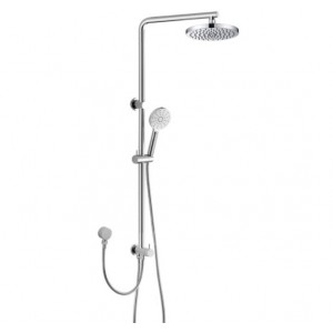 Cora Round Chrome Multifunction Shower Set 2 Hose